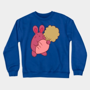 Chubby Bunny with Carrot Crewneck Sweatshirt